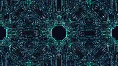 Teknolojik ve Dijital Desenli Soyut Devre Tahtası Tasarımı.