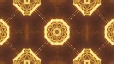 Soyut geometrik altın desenli animasyon, arka planlar için mükemmel, kusursuz döngü.