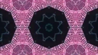  Yıldız ve Geometrik Şekiller Tasarımı ile Soyut Geometrik Kaleydoskop Deseni.