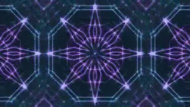 Kusursuz Döngü içinde Parlayan Neon Çizgileriyle Soyut Geometrik Desen CanlandırmasıName.