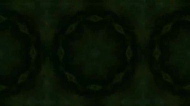 Soyut Yeşil Kaleydoskop Deseni Geometrik Şekiller ve Simetrik Tasarımlar.