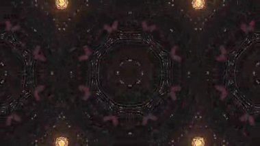 Neon Çizgileri ve Geometrik Şekillerin Soyut Kaleydoskobu Bir Görsel Senfoni.