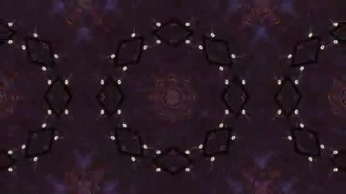 Geometrik ve Simetrik Elementlerle Işıkların ve Modellerin Soyut Kaleydoskopu.