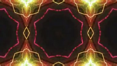 Yaratıcı Arkaplanlar için Soyut Kaleydoskop Görselleri Kusursuz Renkli Geometrik Desenler.