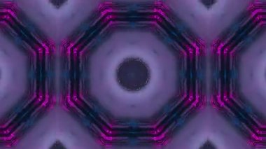 Neon Işıklı Soyut Kaleydoskopik Desenler Büyüleyici Görsel Yolculuk.