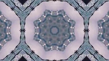 Soyut Kaleydoskopik Görseller Geometrik Uyum ve Hareketteki Sanatsal Simetri, canlı bir duvar halısı.