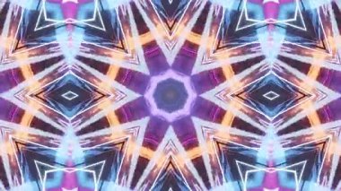Geometrik Şekiller ve Canlı Renkler Arkaplanı ile Renkli Kaleydoskop Deseni.