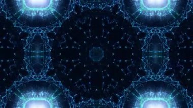 Geometrik Şekiller ve Canlı Renklerle Geleceğin Kaleydoskopik Soyut Arkaplan Canlandırması.