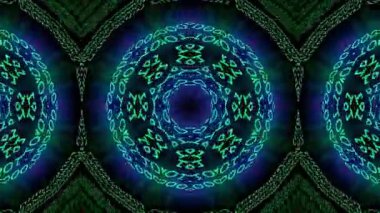 Kaleydoskopik Soyutlama Geometri, Renkler ve Dijital Örnekler Büyüleyici Dansı.