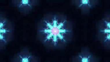 Arka plan kullanımı için neon ışık efektli kaleydoskopik geleceksel desen canlandırmasıName.