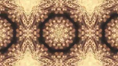 Çiçek ve geometrik kaleydoskop dikişsiz döngülü Kaleydoskopik Harmoni Soyut desenler.