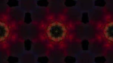 Kaleydoskopik görüntüler soyut desenler büyüleyici bir renk ve simetri dansı yaratır.