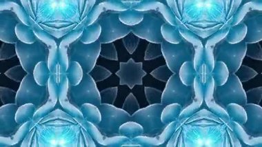 Yaratıcı Projeler ve Arkaplanlar İçin Büyüleyici Mavi Kaleydoskop Görseller Soyut Sanat.