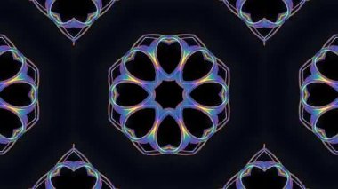 Kara Arkaplan 'daki Yanardöner Baloncukların Büyüleyici Kaleydoskobu Soyut Sanatı Yarattı.