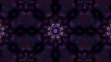 Görsel Efektler ve Tasarım İçin Büyüleyici Kaleydoskop Desenleri Soyut Canlandırılmış Arkaplan.