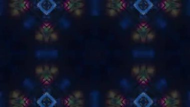 Büyüleyici kaleydoskopik soyut arkaplan canlı renkler ve pürüzsüz geometrik desenler.