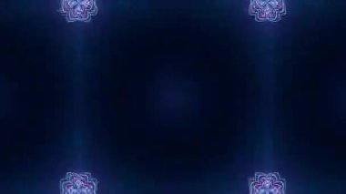 Büyüleyici Kaleydoskopik Yolculuk Soyut Geometrik Örnekler Canlı Işık Efektleriyle.