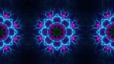 Büyüleyici kaleydoskopik desen canlı elektrik enerjisi ve dinamik renk değişimleri.