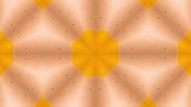 Soyut Meyve Tasarımları ve Geometrik Simetri içeren canlı Kaleydoskop Deseni.