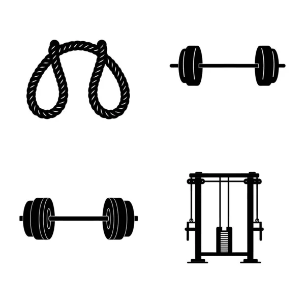 set of dumbbells and barbell