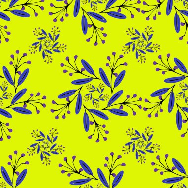 Soyut çiçeklerin kusursuz deseni, vektör arkaplanı