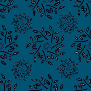 Soyut basit yaprakların kusursuz deseni