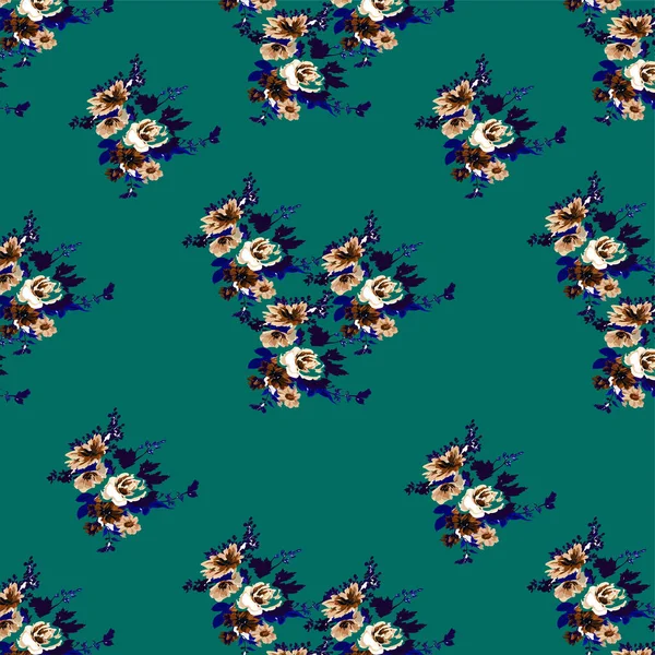 Silindir ile suluboya desenli. Güzel yapraklar. Etnik tarz. Dekorasyon... geleneksel desenli desen. Tekstil tasarım modeli. kabile etnik bağbozumu kusursuz