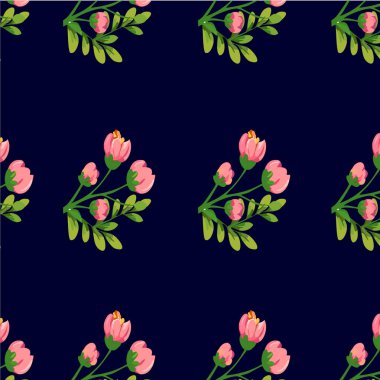 suluboya çiçek seamless modeli