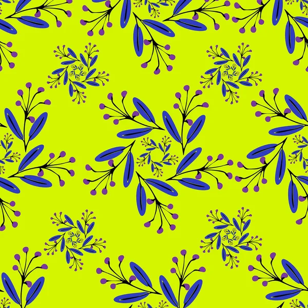 Çiçekler ve yapraklarla kusursuz desen