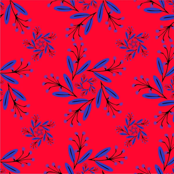 kırmızı çiçekli botanik desensiz arkaplan