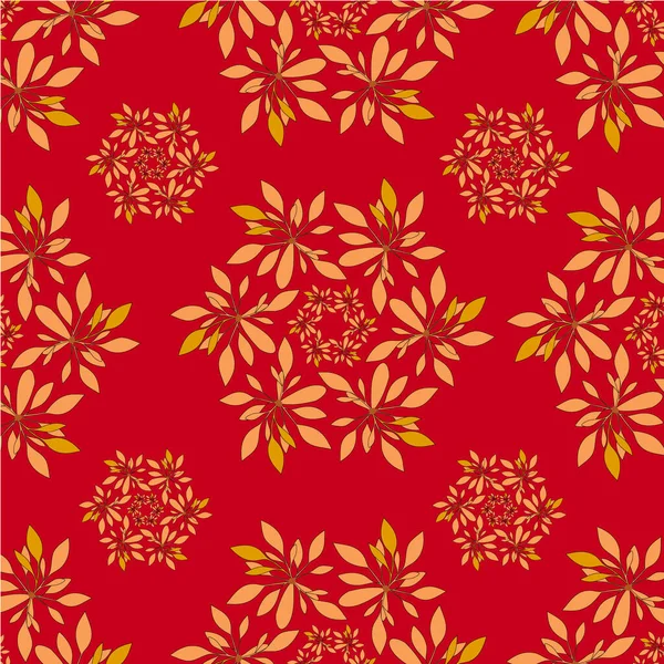 red and golden christmas ornament. seamless pattern