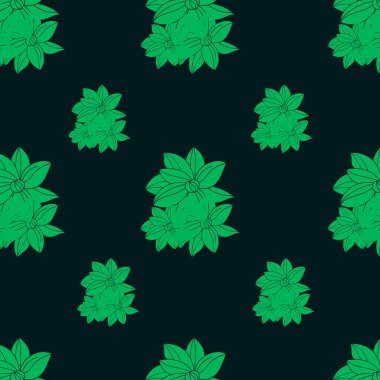 Çiçeklerle kusursuz desenlerin vektör illüstrasyonu