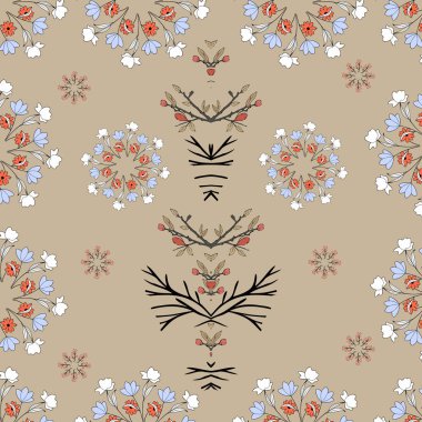 çiçek desenli çiçek ve yaprakları