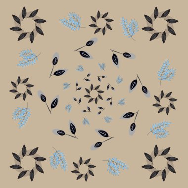 Basit yapraklarla kusursuz desen