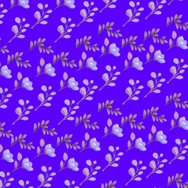 suluboya kalıp çiçek ve yaprakları