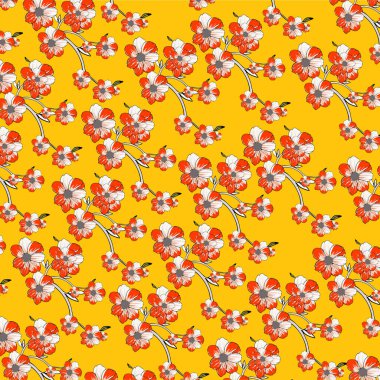 karikatür kuş ile seamless modeli