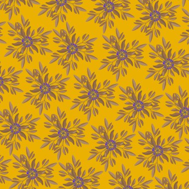 Elle çizilmiş çiçeklerle kusursuz desen