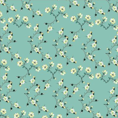 Dikişsiz çiçek duvar kağıdı. vektör çizim