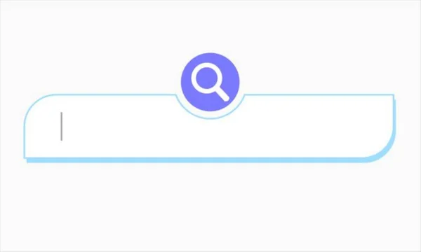 Bir büyüteç simgesi içeren temiz ve modern bir arama çubuğu tasarımı, web sitesi ve uygulama arayüzleri için mükemmel