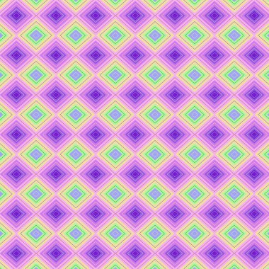 Renkli elmas şekilli parlak geometrik kusursuz desen, retro saykodelik tarzı