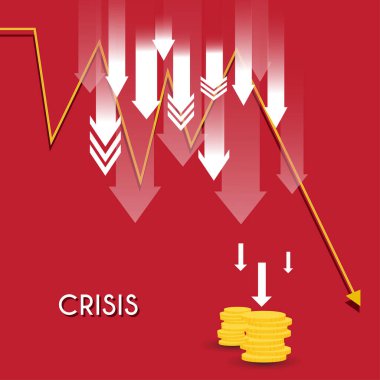 Kriz grafiğiyle kırmızı kriz oku