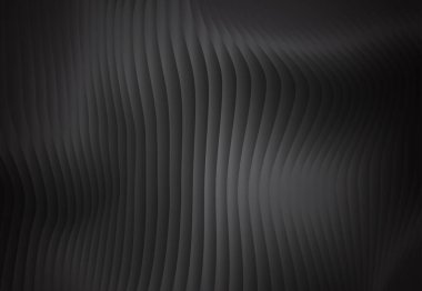 Koyu gri soyut arkaplan, dikey dalgalı çizgiler, üç boyutlu etki, ince eğimli gölgeleme, dalgalanan yüzey derinliği ve modern geometrik deseni oluşturur.