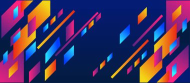 Dinamik Fütürist Geometrik Arkaplan: Değişken Gradyanlı Soyut Şekiller