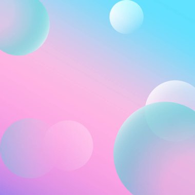Yumuşak Gradyan Soyut Arkaplan Pastel Pembe ve Cyan Tonlarında Baloncuklar, Minimalist Sosyal Medya Sancakları, Modern Ürün Gösterimi ve Temiz Teknoloji Grafikleri İçin İdeal.