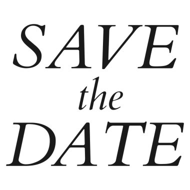 Beyaz Arkaplanda Siyah Serif Yazı Tipini Kaydet, Düğün Davetiyeleri için Klasik Vektör Tasarımı, Duyuru Kartları ve Olay Kağıdı Şablonları