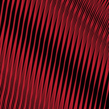 Soyut Kırmızı ve Kara Dinamik Akış Arkaplanı. Kalın, Çapraz Dalgalı Çizgileri olan Yüksek Kontrastlı Vektör Grafiği. Futuristik Oyun, Teknoloji ve Modern Hareket Tasarımı Hız Konsepti