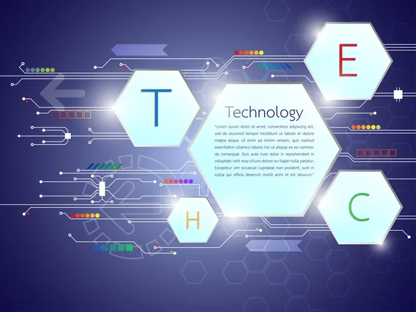 背景图片显示了可应用于您的业务的抽象创新与技术概念. — 图库矢量图片