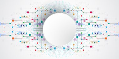 Arka plan görüntüsü, inovasyonun soyut kavramını gösterir ve teknoloji işletmenize uygulanabilir.