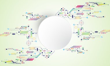 Arka plan görüntüsü, inovasyonun soyut kavramını gösterir ve teknoloji işletmenize uygulanabilir.