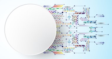 Arka plan görüntüsü, inovasyonun soyut kavramını gösterir ve teknoloji işletmenize uygulanabilir.